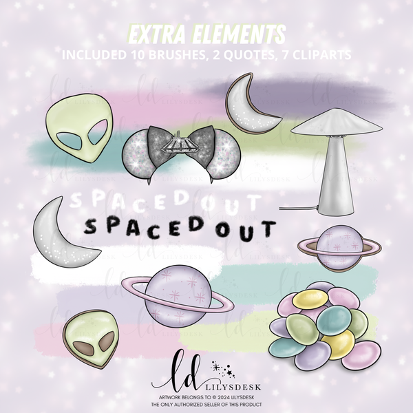 SPACED OUT || Clipart Set