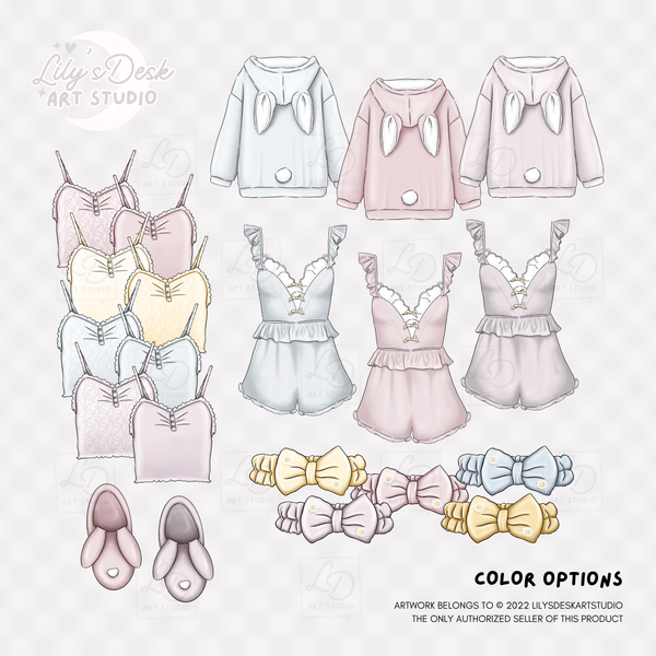 BUNNY KISSES || Clipart Set