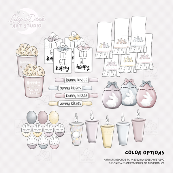 BUNNY KISSES || Clipart Set