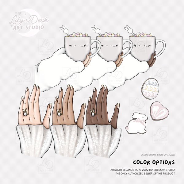 BUNNY KISSES || Clipart Set