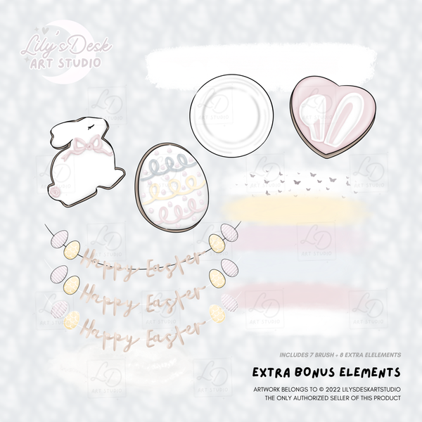 BUNNY KISSES || Clipart Set