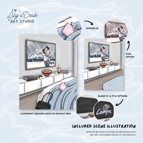 HOCKEY ROMANCE || Clipart Set