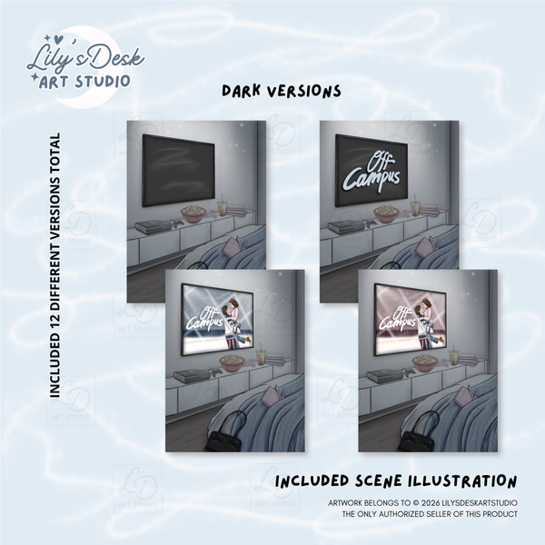 HOCKEY ROMANCE || Clipart Set
