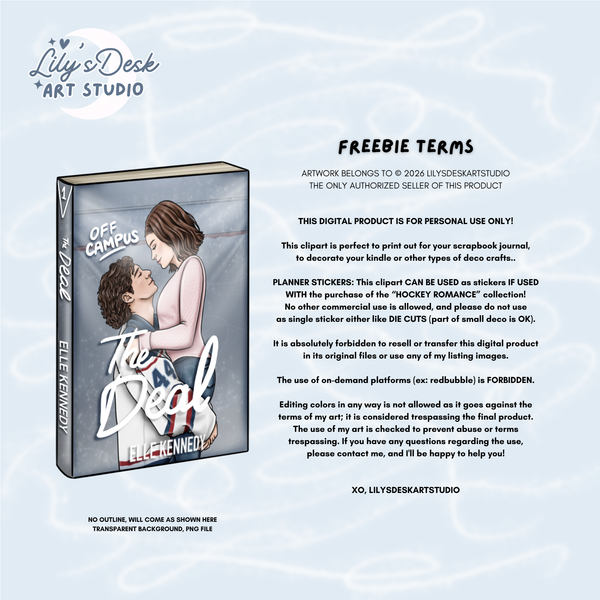 HOCKEY ROMANCE || Book Clipart FREEBIE