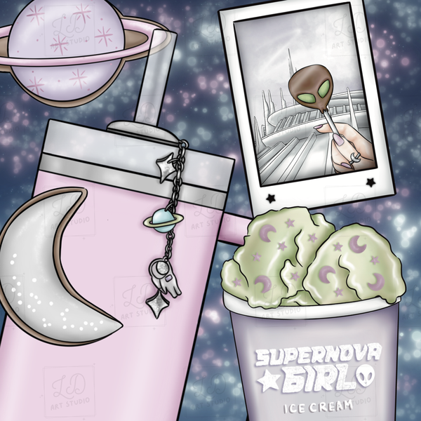 SPACED OUT || Clipart Set