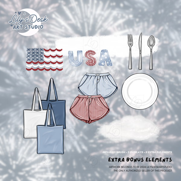 STARS & STRIPES || Clipart Set