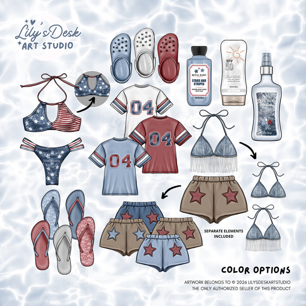 STARS & STRIPES || Clipart Set