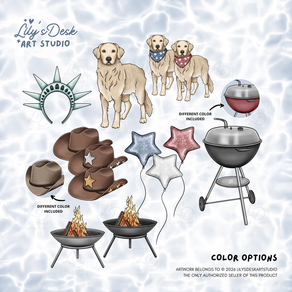 STARS & STRIPES || Clipart Set