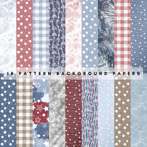 STARS & STRIPES || Papers Set