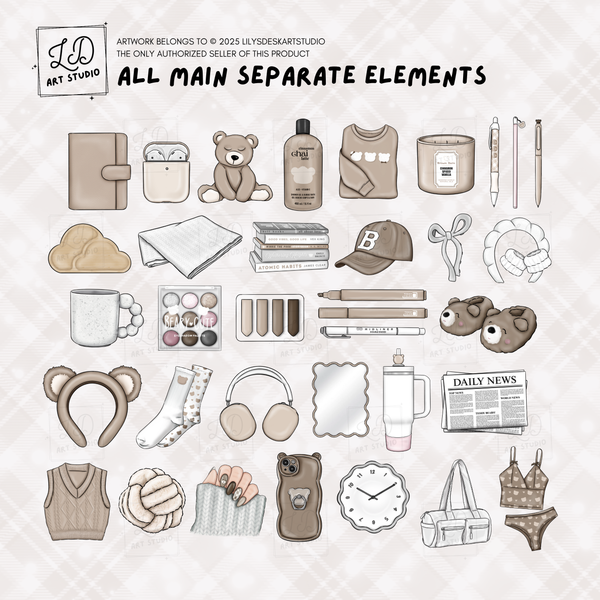TEDDY BEAR || Clipart Set