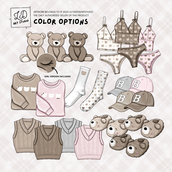 TEDDY BEAR || Clipart Set