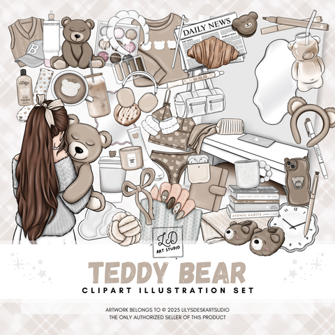 TEDDY BEAR || Clipart Set