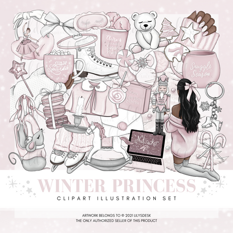 WINTER PRINCESS || Clipart Set